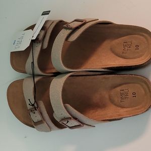 Women's sandals tan leather size 10